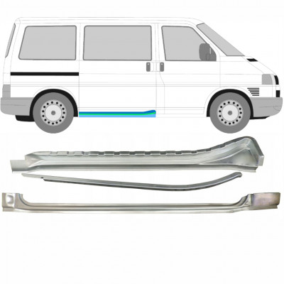 Painel de reparação da soleira da porta deslizante para VW Transporter T4 1990-2003 / Direito / Conjunto 10289