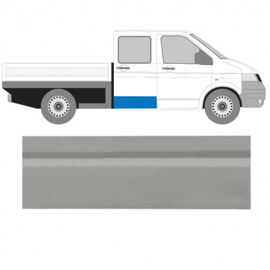 Painel de reparação externa das portas traseiras para VW Transporter T5 2003-2015 / Esquerda = Direita (simétrico) / Cabine dupla 7712