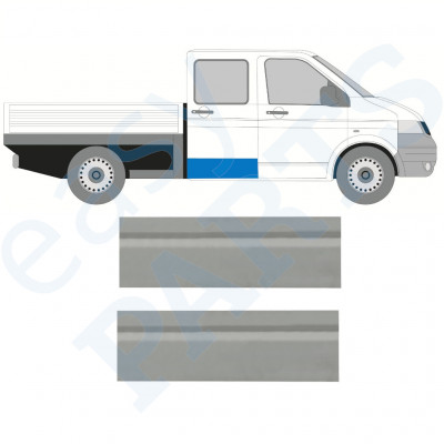 Painel de reparação externa das portas traseiras para VW Transporter T5 2003-2015 / Esquerda = Direita (simétrico) / Cabine dupla / Conjunto 10265