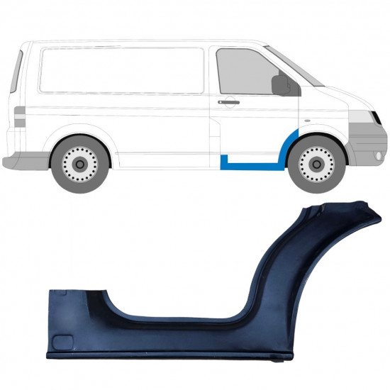 Painel de reparação da soleira da porta dianteira para VW Transporter T5 2003-2015 / Direito 7138