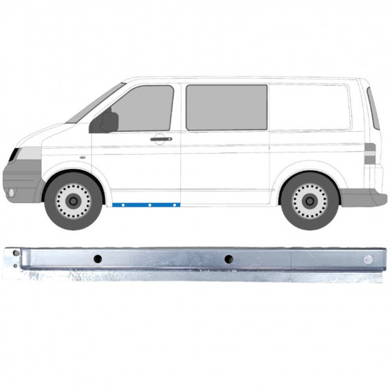 Painel de reparação da soleira da porta dianteira para VW Transporter T5 2003-2015 / Esquerdo 12000