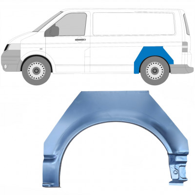 Painel de reparação do guarda-lamas traseiro para VW Transporter T5 2003-2015 / Esquerdo 5382