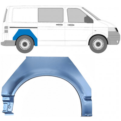 Painel de reparação do guarda-lamas traseiro para VW Transporter T5 2003-2015 / Direito 5383