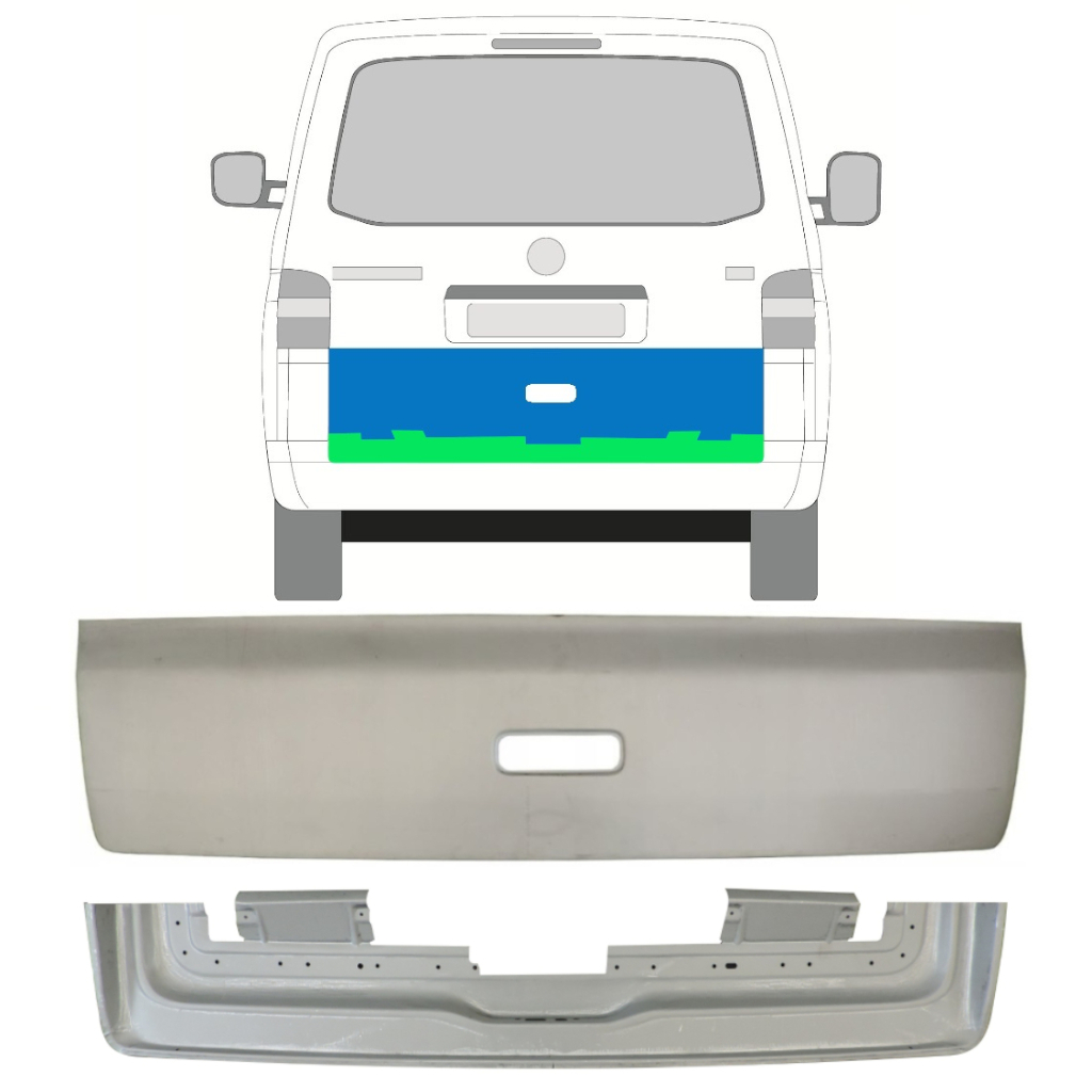 Painel De Reparação Interna E Externa Da Tampa Do Porta-Malas Para Vw Transporter T5 2003- / Conjunto 11532