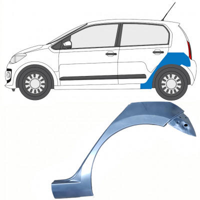 Painel de reparação do guarda-lamas traseiro para Volkswagen UP! 2011- / Esquerdo 8673