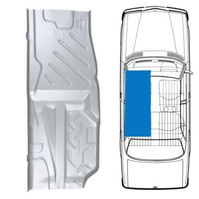 Painel de reparação do assoalho para Mercedes W123 1975-1985 / Esquerdo 16051