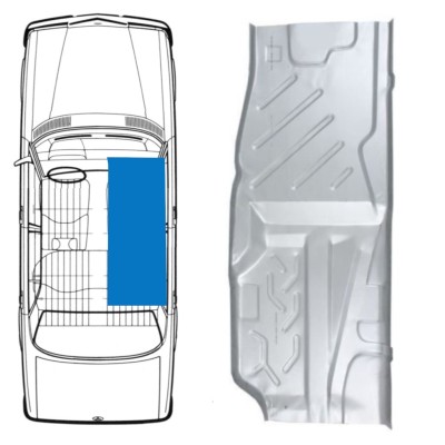 Painel de reparação do assoalho para Mercedes W123 1975-1985 / Direito 16050