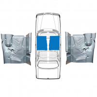 Painel de reparação do assoalho dianteiro para Mercedes W123 1975-1985 / Esquerda+Direita / Conjunto 9866