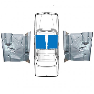 Painel de reparação do assoalho dianteiro para Mercedes W123 1975-1985 / Esquerda+Direita / Conjunto 9866