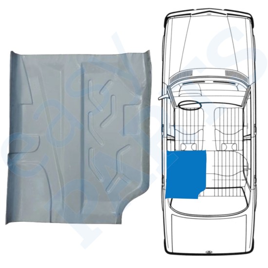 Painel de reparação do assoalho dianteiro para Mercedes W123 1975-1985 / Esquerdo 16049