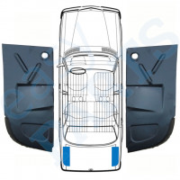 Painel de reparação do assoalho do porta-malas para Mercedes W123 1975-1985 / Esquerda+Direita / Conjunto 10353