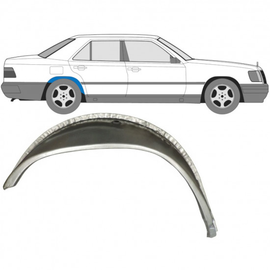 Painel de reparação interna do arco da roda traseira para Mercedes W124 1984- / Direito 7183