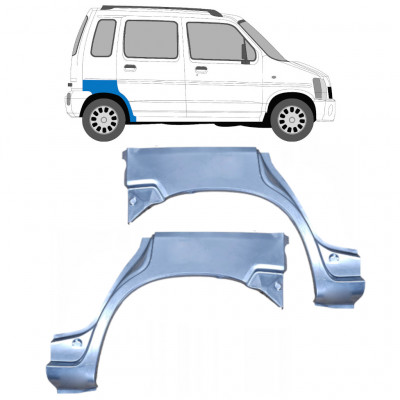 Painel de reparação do guarda-lamas traseiro para Suzuki Wagon R+ 1993-2000 / Esquerda+Direita / Conjunto 9594