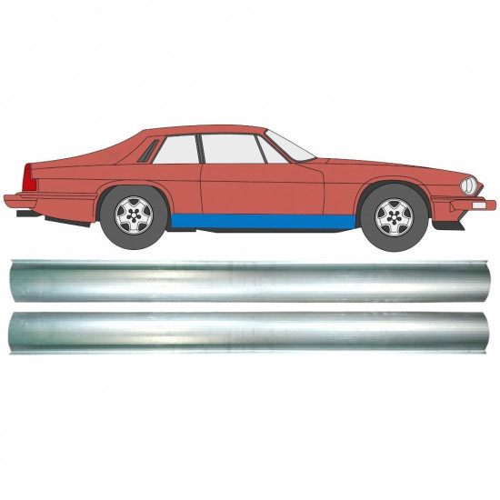 Painel de reparação da soleira para Jaguar XJs 1975-1996 / Esquerda = Direita (simétrico) / Conjunto 10490