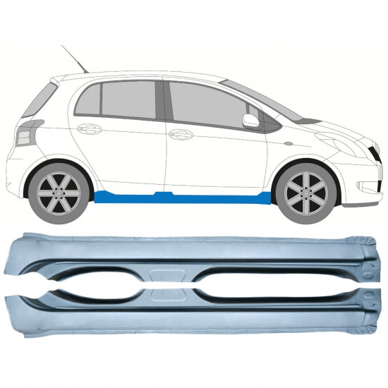 Painel de reparação da soleira para Toyota Yaris 2006-2011 / Esquerda+Direita / Conjunto 10015