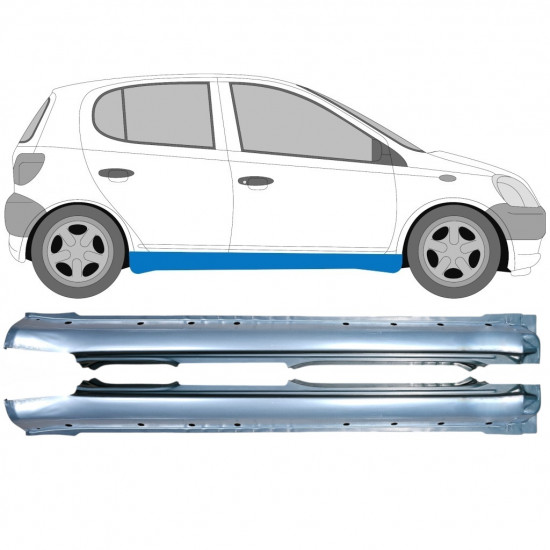 Painel de reparação da soleira para Toyota Yaris 1999-2006 / Esquerda+Direita / Conjunto 9213