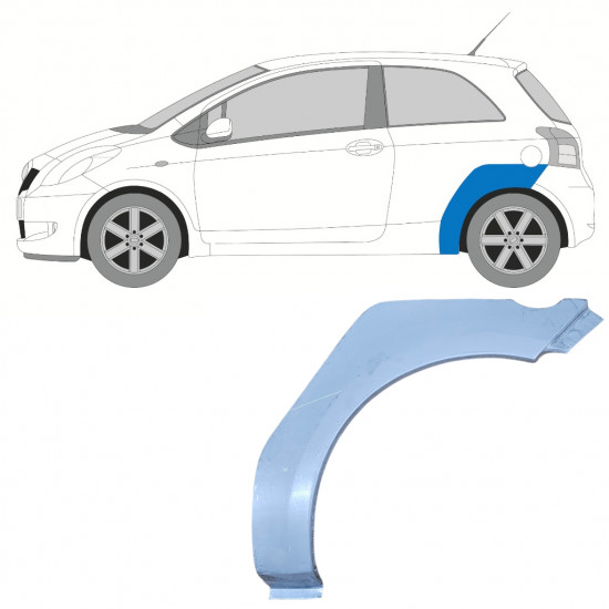 Painel de reparação do guarda-lamas traseiro para Toyota Yaris 2006-2011 / Esquerdo 11445