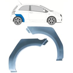 Painel de reparação do guarda-lamas traseiro para Toyota Yaris 2006-2011 / Esquerda+Direita / Conjunto 11446