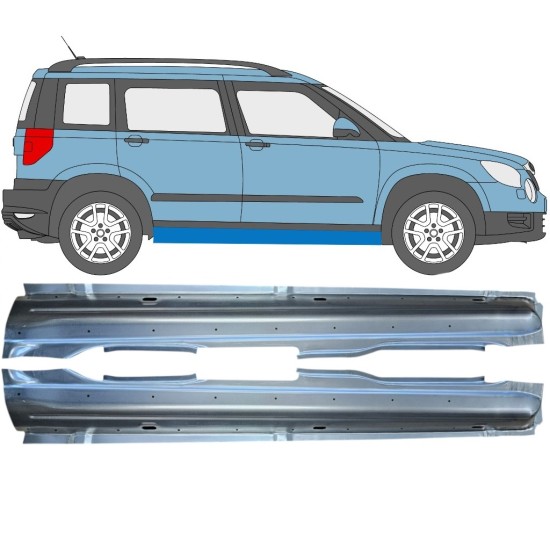 Soleira completa para Skoda Yeti 2009- / Esquerda+Direita / Conjunto 15977