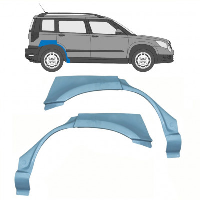 Painel de reparação do guarda-lamas traseiro para Skoda Yeti 2009- / Esquerda+Direita / Conjunto 10706