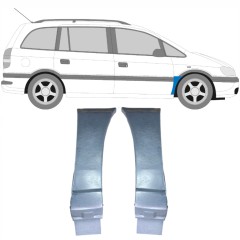 Painel de reparação do guarda-lamas dianteiro para Opel Zafira A 1999-2005 / Esquerda+Direita / Conjunto 9404