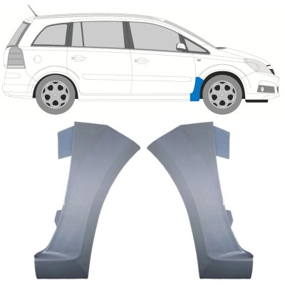 Painel de reparação do guarda-lamas dianteiro para Opel Zafira B 2005-2012 / Esquerda+Direita / Conjunto 16852
