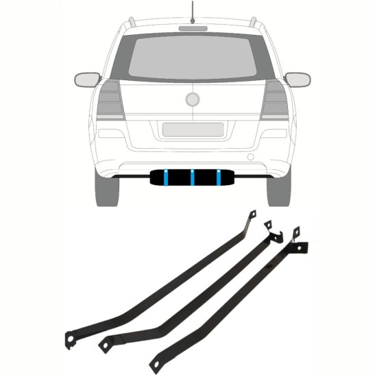 Abraçadeira do tanque de combustível para Opel Zafira B 2005-2012 16026