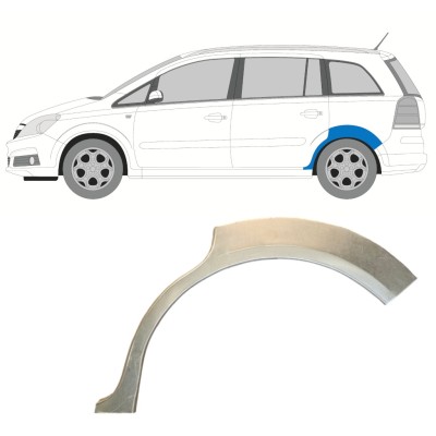 Painel de reparação do guarda-lamas traseiro para Opel Zafira B 2005-2012 / Esquerdo 14757