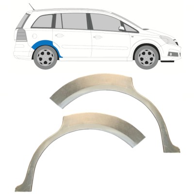 Painel de reparação do guarda-lamas traseiro para Opel Zafira B 2005-2012 / Esquerda+Direita / Conjunto 14758