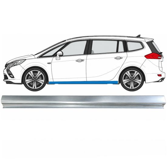 Painel de reparação da parte inferior da soleira para Opel Zafira C 2012-2019 / Esquerdo 17040