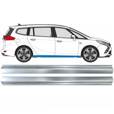 Painel de reparação da parte inferior da soleira para Opel Zafira C 2012-2019 / Esquerda+Direita / Conjunto 17041