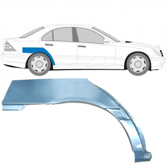 Painel de reparação do guarda-lamas traseiro para Mercedes C-class 2000-2007 / Direito 5906