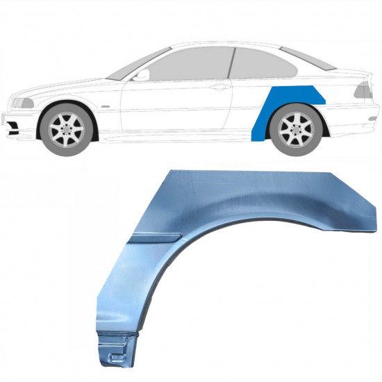 Painel de reparação do guarda-lamas traseiro para BMW E46 3 1998-2005 / Esquerdo / COUPE 6197