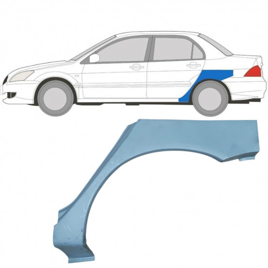 Painel de reparação do guarda-lamas traseiro para Mitsubishi Lancer 2003-2008 / Esquerdo 5285