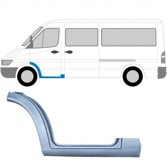 Painel de reparação do degrau dianteiro para Mercedes Sprinter 1995-2006 / Esquerdo 5808