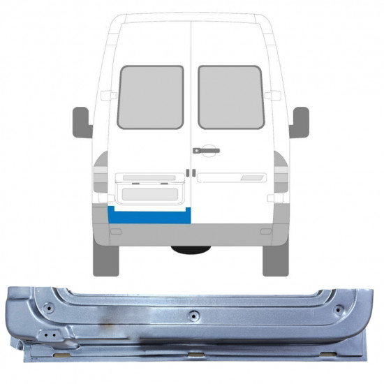 Painel de reparação das portas traseiras para Mercedes Sprinter 1995-2006 / Esquerdo 5581