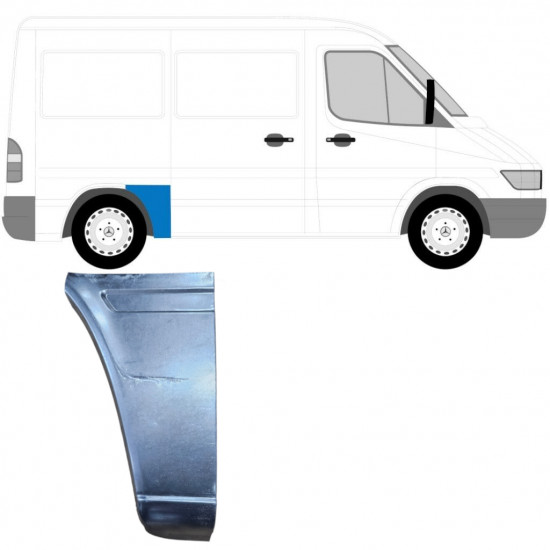 Painel de reparação da parte frontal do guarda-lamas traseiro para Mercedes Sprinter 1995- / SWB / Direito 5592