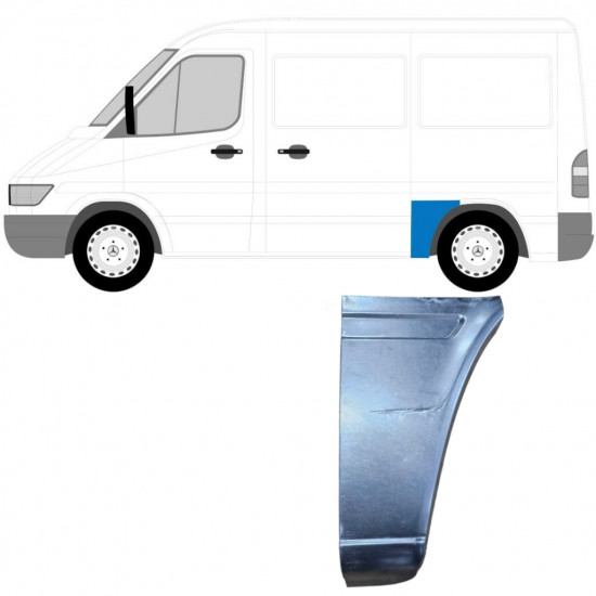 Painel de reparação da parte frontal inferior do guarda-lamas traseiro para Mercedes Sprinter 1995- / SWB / Esquerdo 5590