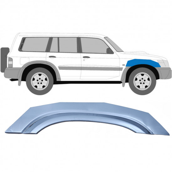 Painel de reparação do guarda-lamas dianteiro para Nissan Patrol 1997-2009 / Direito 6256