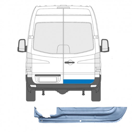 Painel de reparação das portas traseiras para Mercedes Sprinter 2006- / Direito 5681