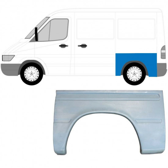 Painel de reparação do guarda-lamas traseiro para Volkswagen LT 1996-2005 / Esquerdo / Conjunto 13475